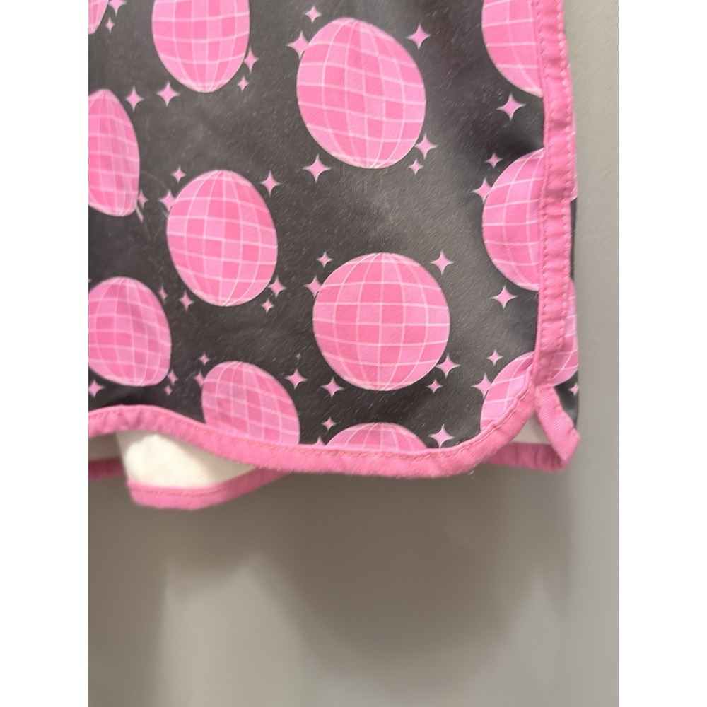 Jess Lea Let's Go Party Disco Ball 🪩 Activewear Pink Shorts Women's Sz L - Picture 3 of 14